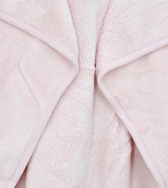 Toalha de Banho com Capuz Comfort Power Sec Cachorro Rosa - Laço Bebê