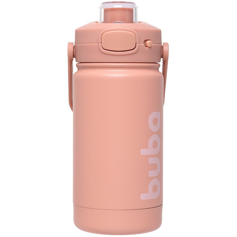 Garrafa Térmica Infantil Parede Dupla Inox 350ml Rose - Buba