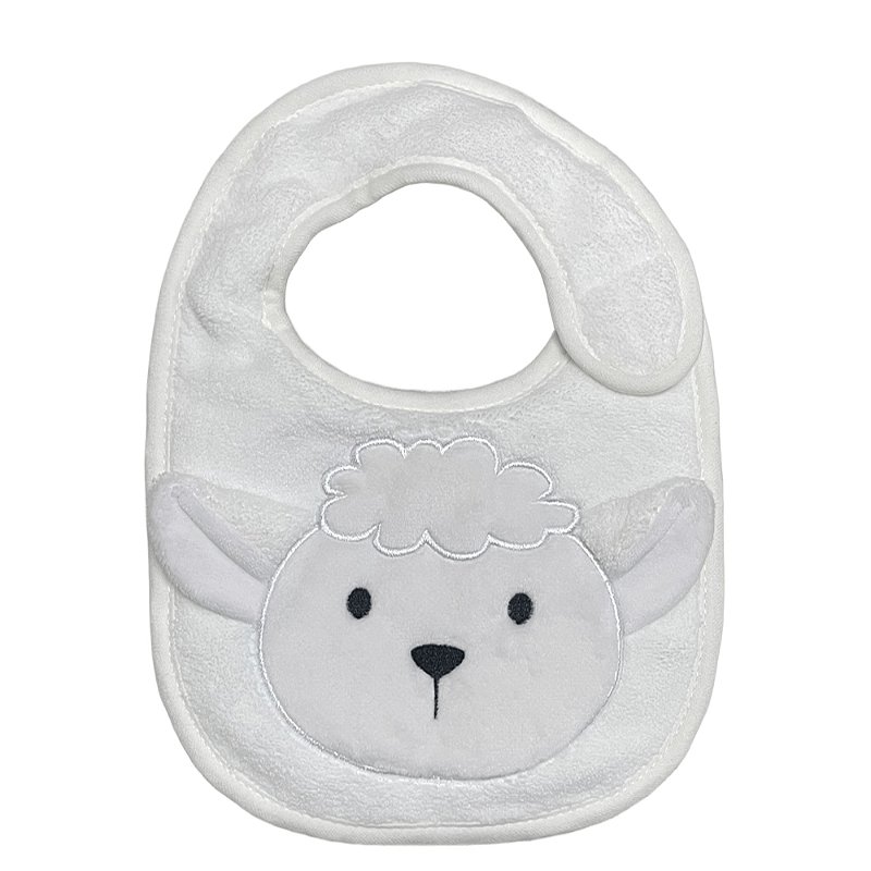 Babador Power Sec Animado Ovelha Branco - Laço Bebê