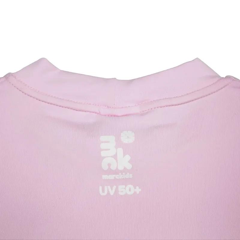 Conjunto Camiseta UV + Calcinha Gatinha Sereia Rosa Marckids