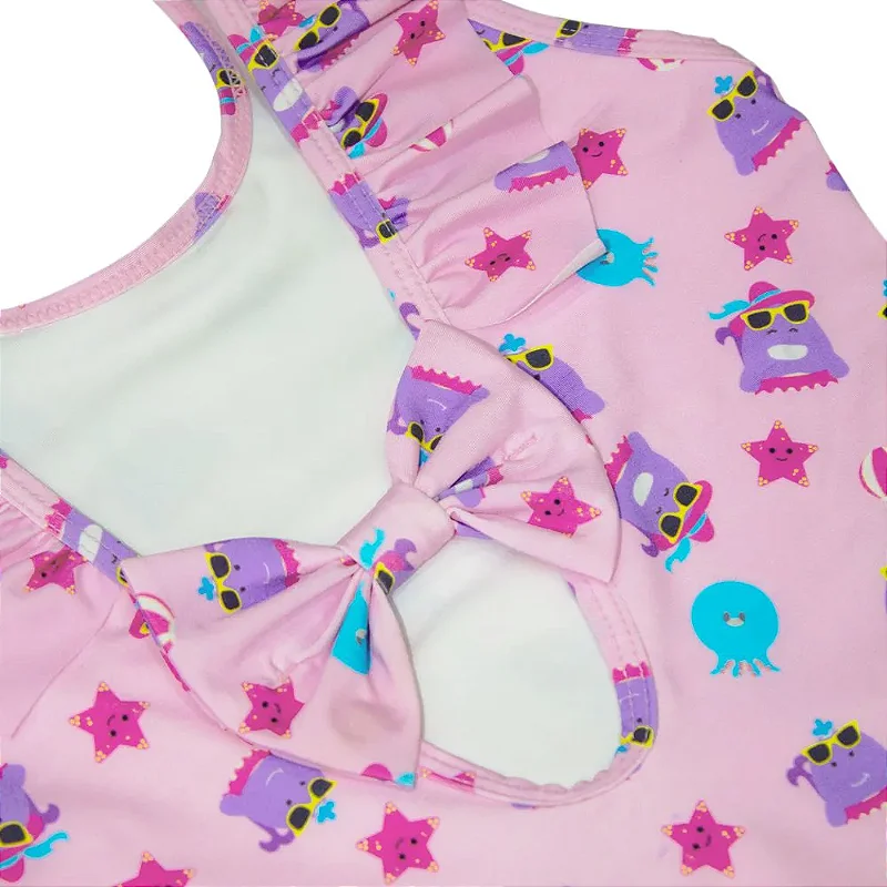 Maiô Infantil Baleia Willo Rosa - Marckids