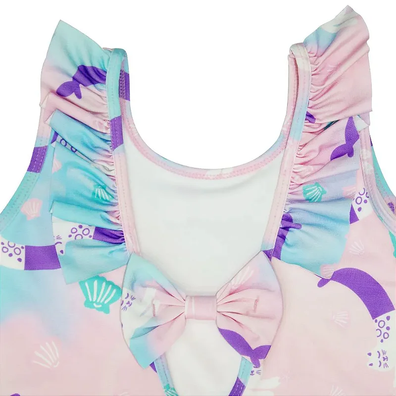Maiô Infantil Gatinha Sereia Rosa - Marckids