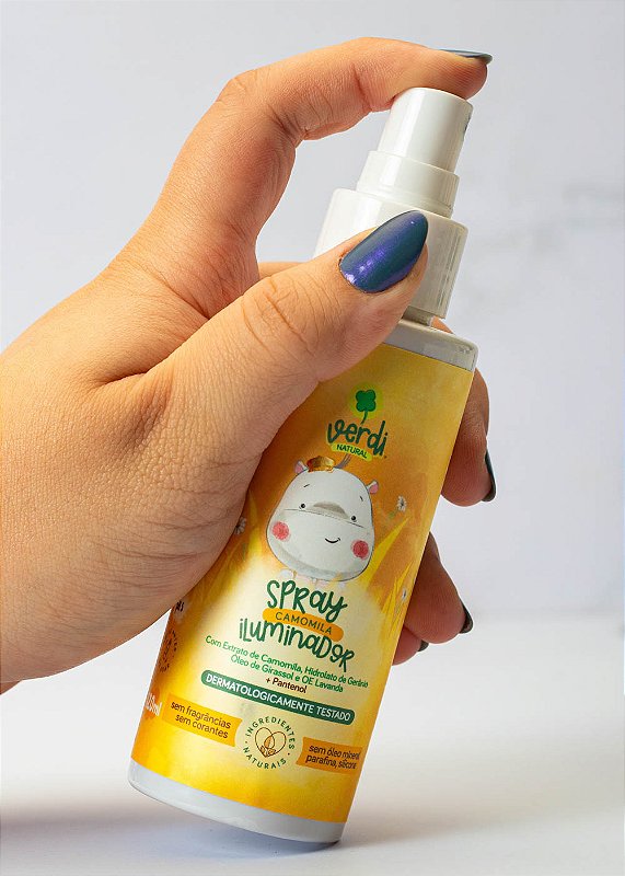 Spray Clareador de Cabelo com Camomila e Pantenol - Iluminador Natural - Verdi Natural