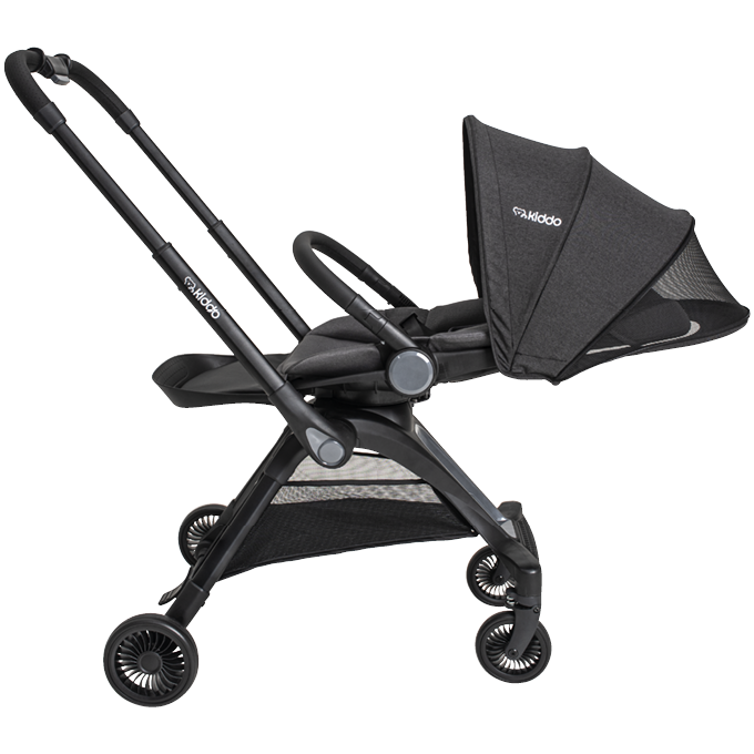 Carrinho de Bebê com Moisés Kiddo Savvy 360° Preto