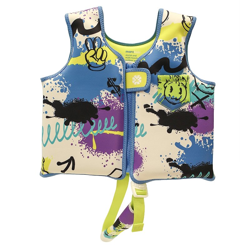 Colete Flutuador Infantil Neon Artístico M (11-19 Kg) - Marcus & Marcus