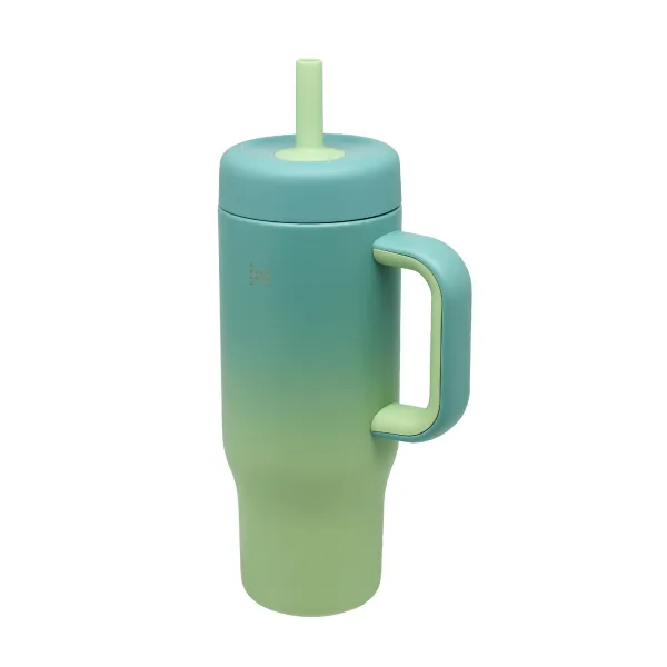 Garrafa Térmica com Canudo e Alça Tropical 650ml - Marcus & Marcus