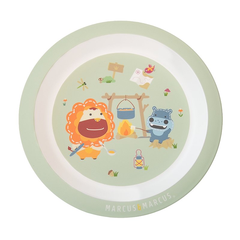 Kit Alimentação Infantil Ecológico 5 Peças Marcus & Marcus (Prato, Tigela, Caneca, Colher e Garfo) Multicolorido
