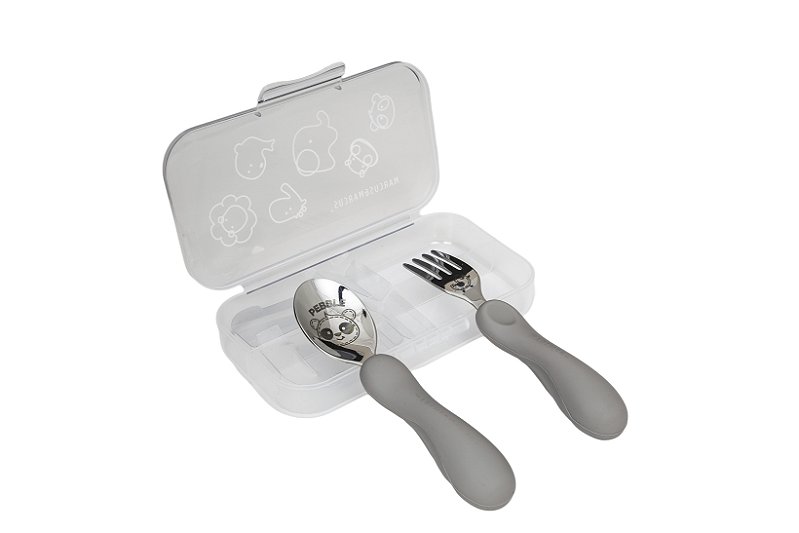Kit Alimentação Panda Pebble Cinza Claro - Marcus & Marcus