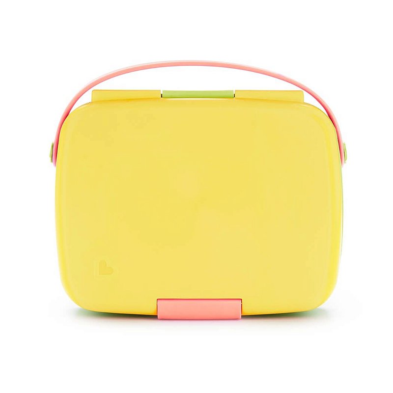 Baby Open Box - Lancheira Bento Box com Talheres Amarelo/Verde/Rosa - Munchkin