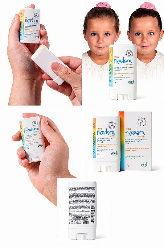 Cera Fixadora Antifrizz Infantil Natural - Verdi Natural