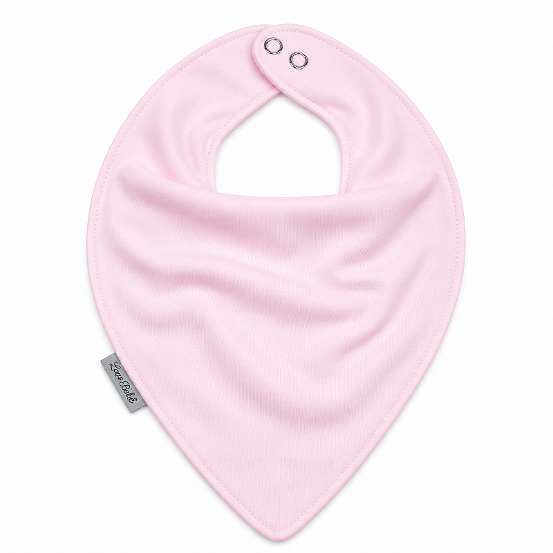 Babador Bandana Bamboo Laço Bebê - Rosa Bebê