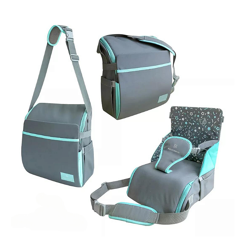 Baby Open Box - Bolsa que Vira Assento To Go Cinza - Marcus & Marcus