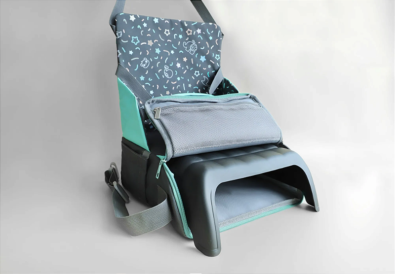 Baby Open Box - Bolsa que Vira Assento To Go Cinza - Marcus & Marcus