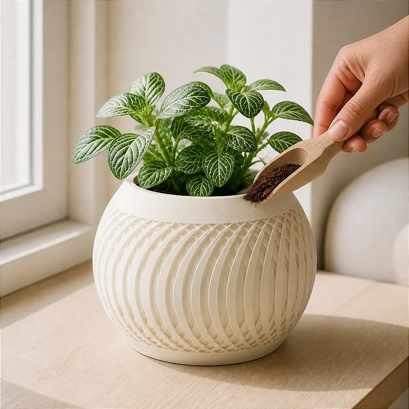 Vaso de Planta Ondulado Bianca Criandê