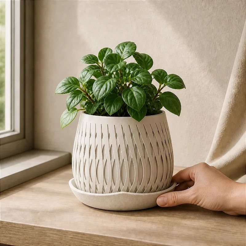 Vaso Trançado Ludovica com Prato Criandê