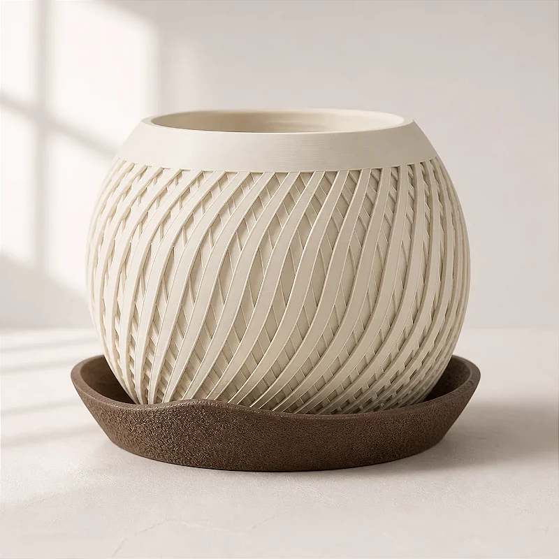 Vaso de Planta Espiral Torcido Marty Criandê