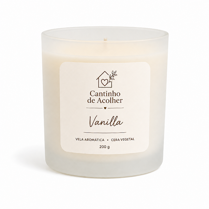 Vela Aromática Vanilla 200g Cantinho de Acolher - Criandê