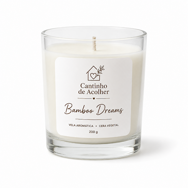 Vela Aromática Bamboo Dreams 200g Cantinho de Acolher - Criandê