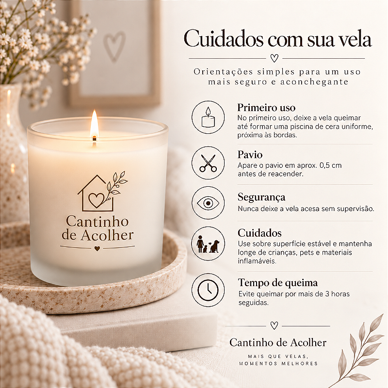 Vela Aromática Morango com Chantilly 200g Cantinho de Acolher - Criandê
