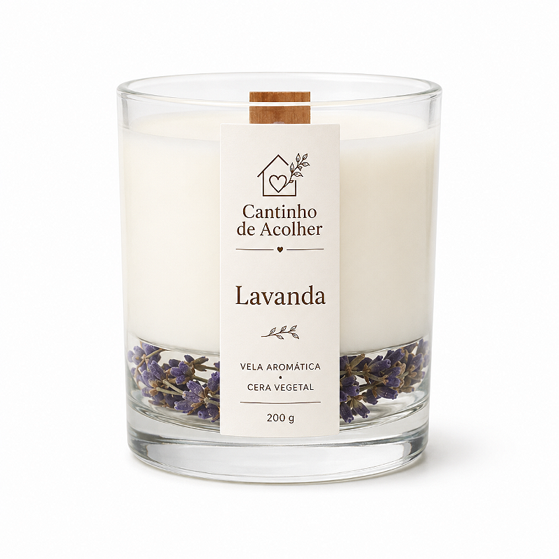 Vela Aromática em Gel Lavanda 200g Cantinho de Acolher - Criandê