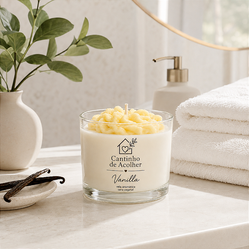 Vela Aromática Vanilla 120g Cantinho de Acolher - Criandê