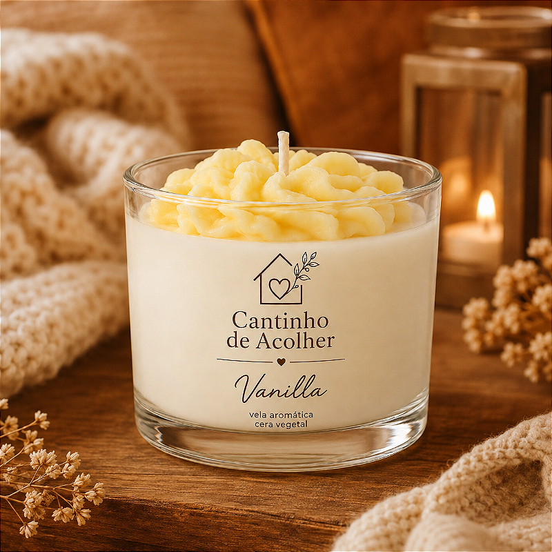 Vela Aromática Vanilla 120g Cantinho de Acolher - Criandê