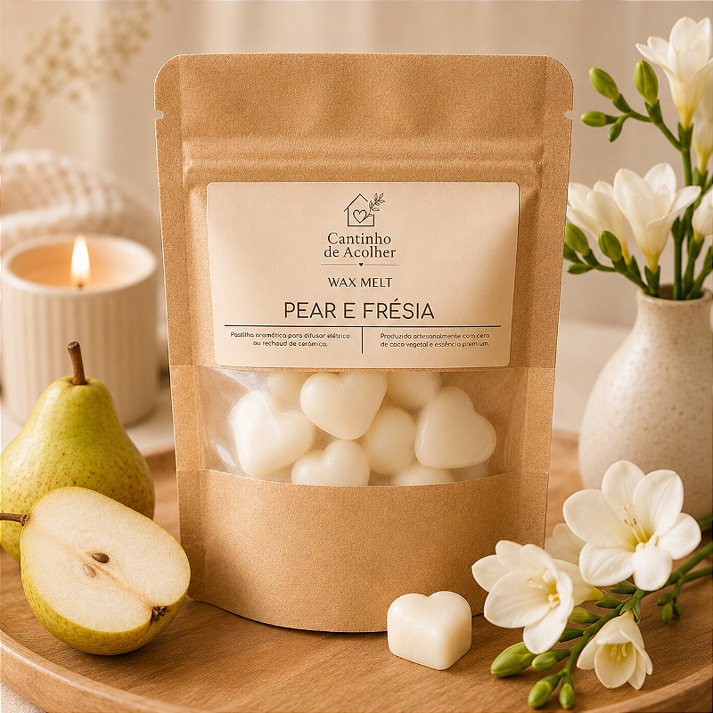 Wax Melts Pastilhas Aromáticas Coração 10 Unidades Cantinho de Acolher - Criandê