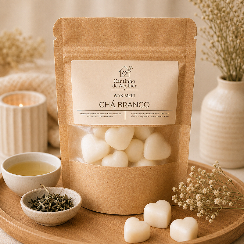 Wax Melts Pastilhas Aromáticas Coração 10 Unidades Cantinho de Acolher - Criandê