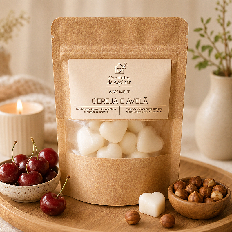 Wax Melts Pastilhas Aromáticas Coração 10 Unidades Cantinho de Acolher - Criandê