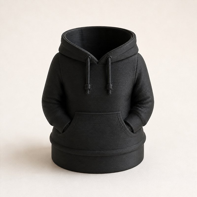 Porta-Canetas Moletom Feminino Criandê Preto