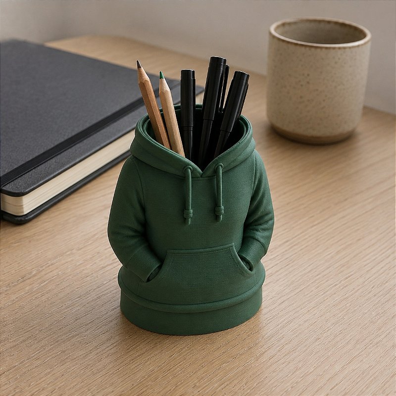 Porta-Canetas Moletom Feminino Criandê Verde