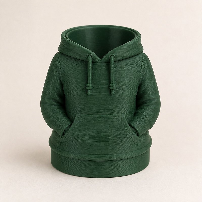Porta-Canetas Moletom Feminino Criandê Verde