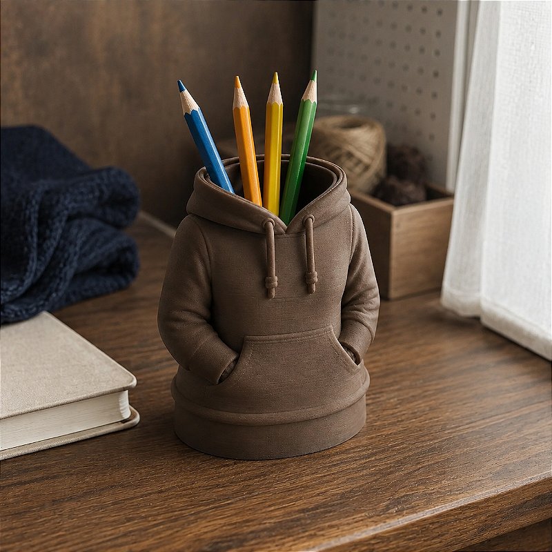 Porta-Canetas Moletom Feminino Criandê Wood