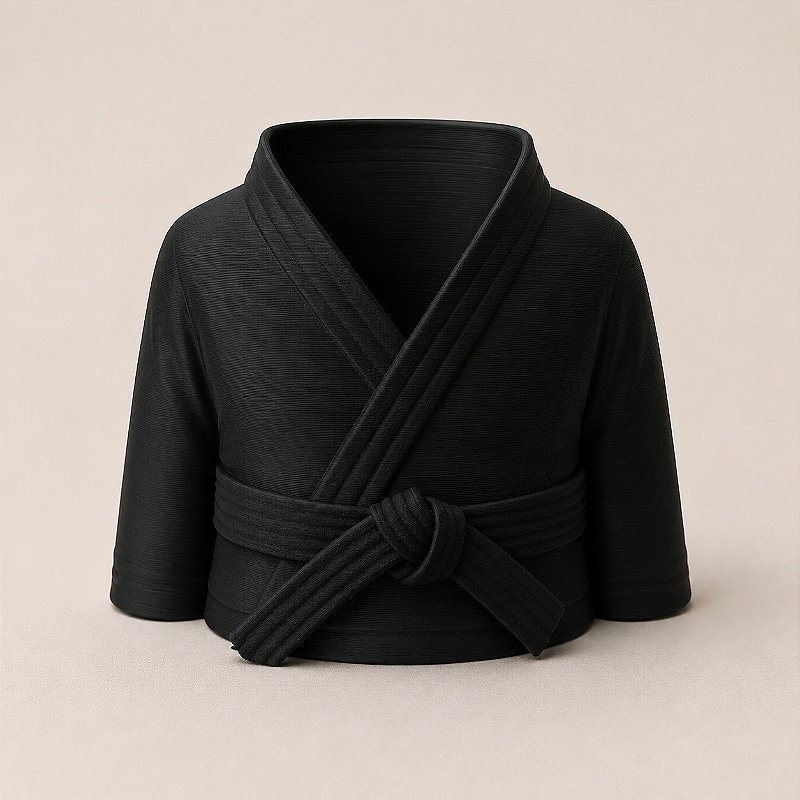 Porta-Canetas Kimono de Karatê Faixa Preta Criandê Preto