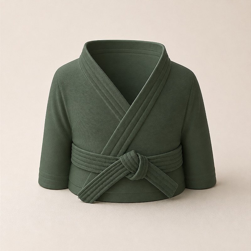 Porta-Canetas Kimono de Karatê Faixa Preta Criandê Verde