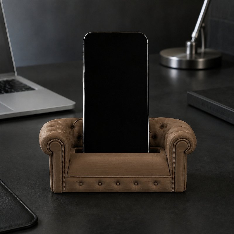 Suporte de Celular Sofá Chesterfield Criandê Wood