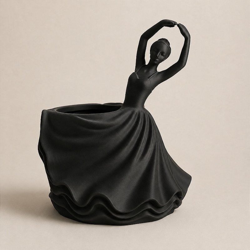 Porta-Canetas Bailarina Clássica Criandê Preto