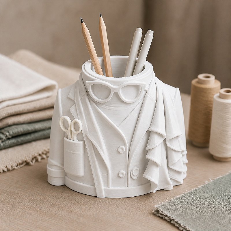 Porta-Canetas Alfaiate Criandê Branco