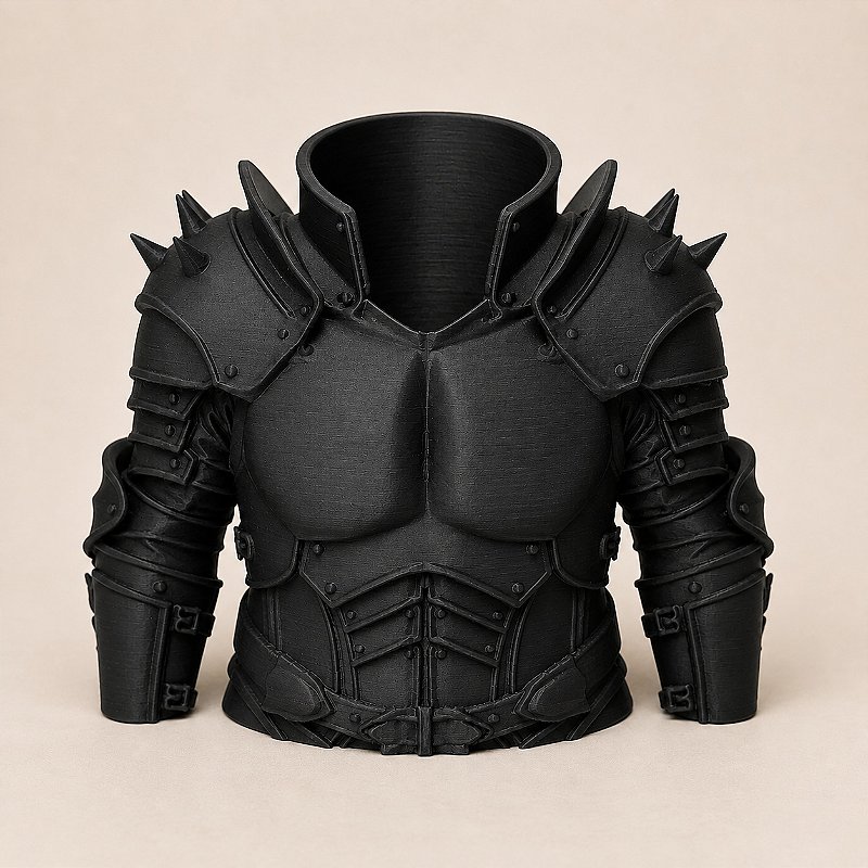 Porta-Canetas Guerreiro de Aço Criandê Preto