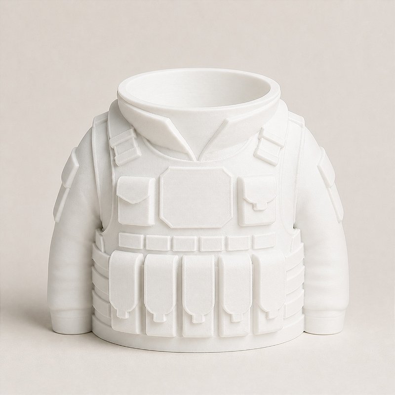 Porta-Canetas Colete Tático Militar Criandê Branco