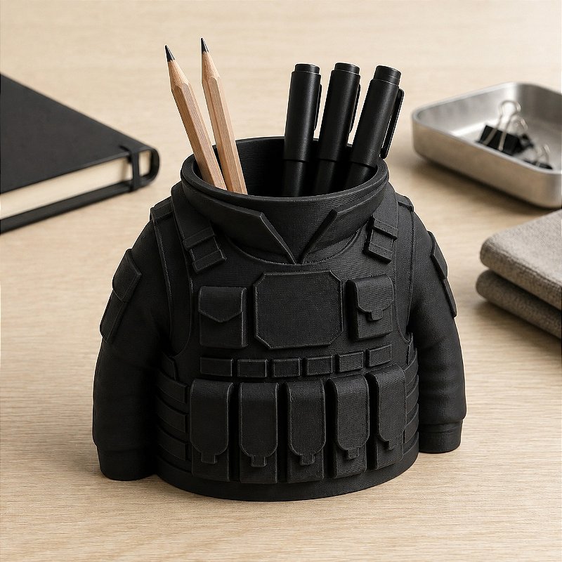 Porta-Canetas Colete Tático Militar Criandê Preto