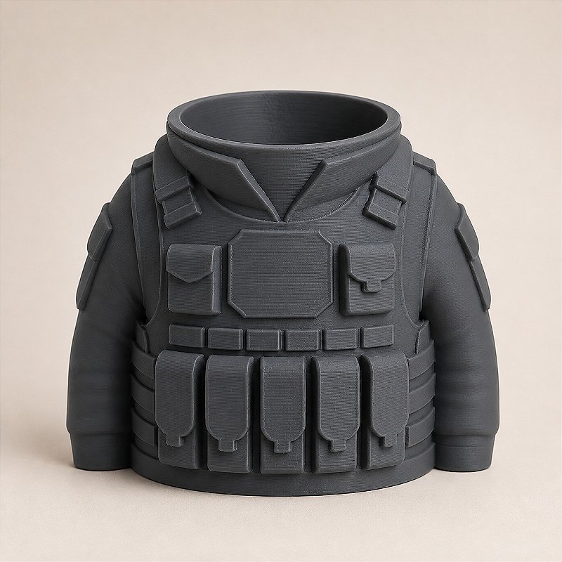 Porta-Canetas Colete Tático Militar Criandê Cinza