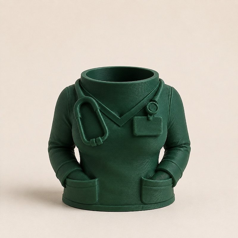 Porta-Canetas Jaleco de Médico Criandê Verde
