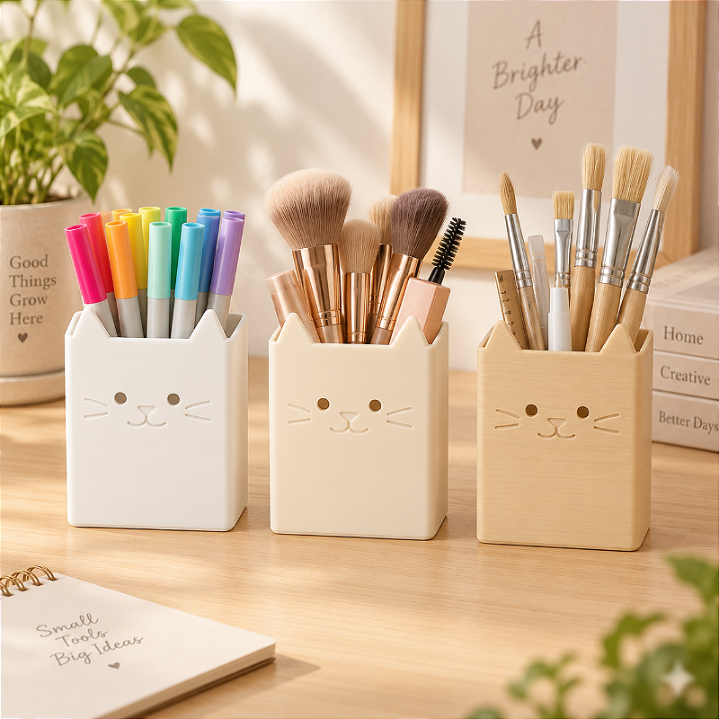 Porta-Objetos Multiuso Gatinho Organizador Decorativo Criandê