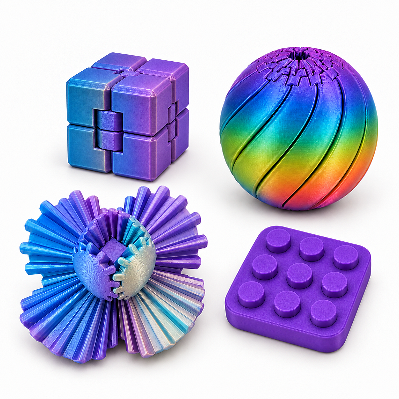Kit Sensorial Antiestresse Criandê com 4 Fidget Toys | Kit Zen