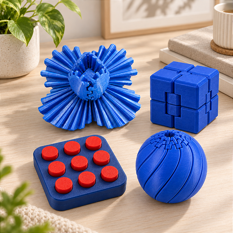 Kit Sensorial Antiestresse Criandê com 4 Fidget Toys | Kit Zen