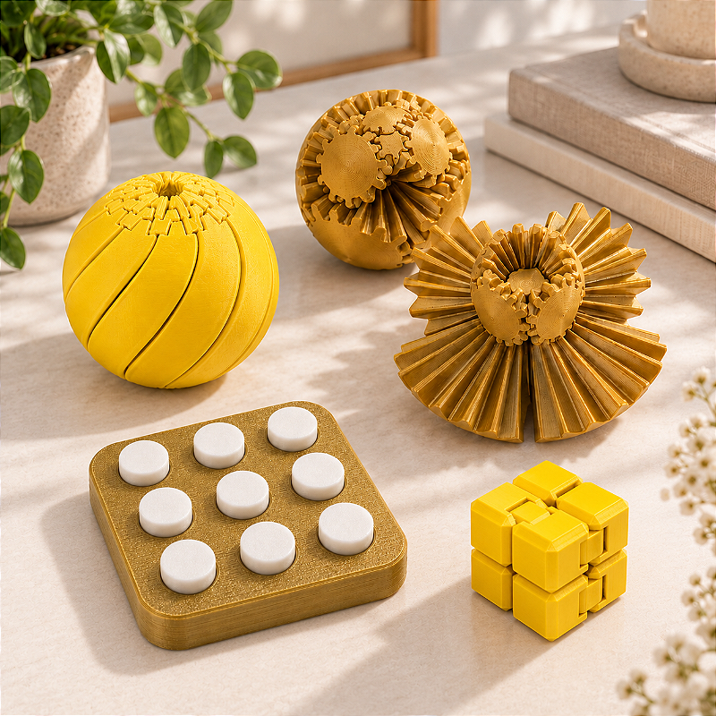 Kit Sensorial Antiestresse Criandê com 4 Fidget Toys | Kit Zen