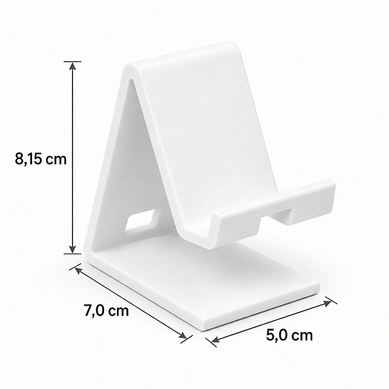 Suporte para Celular com Passagem para Cabo Criandê Branco