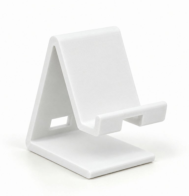 Suporte para Celular com Passagem para Cabo Criandê Branco