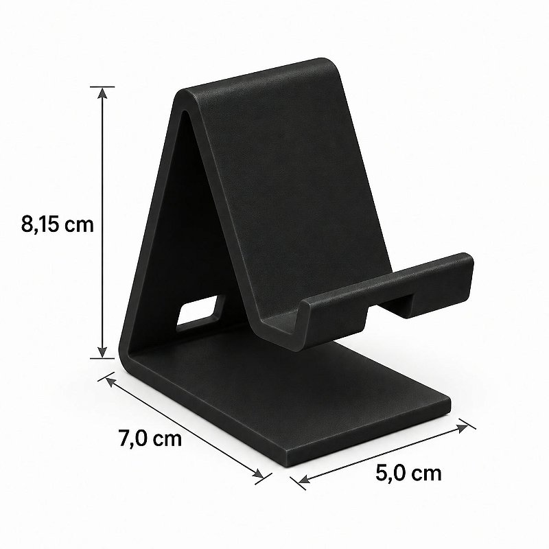 Suporte para Celular com Passagem para Cabo Criandê Preto